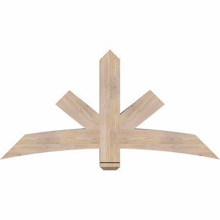 Ekena Millwork Alberta Smooth Timber Gable Bracket, Douglas Fir, 60"W x 30"H x 5 1/2"D x 5 1/2"F, 12/12 Pitch GBW060X30X0606ALB00SDF